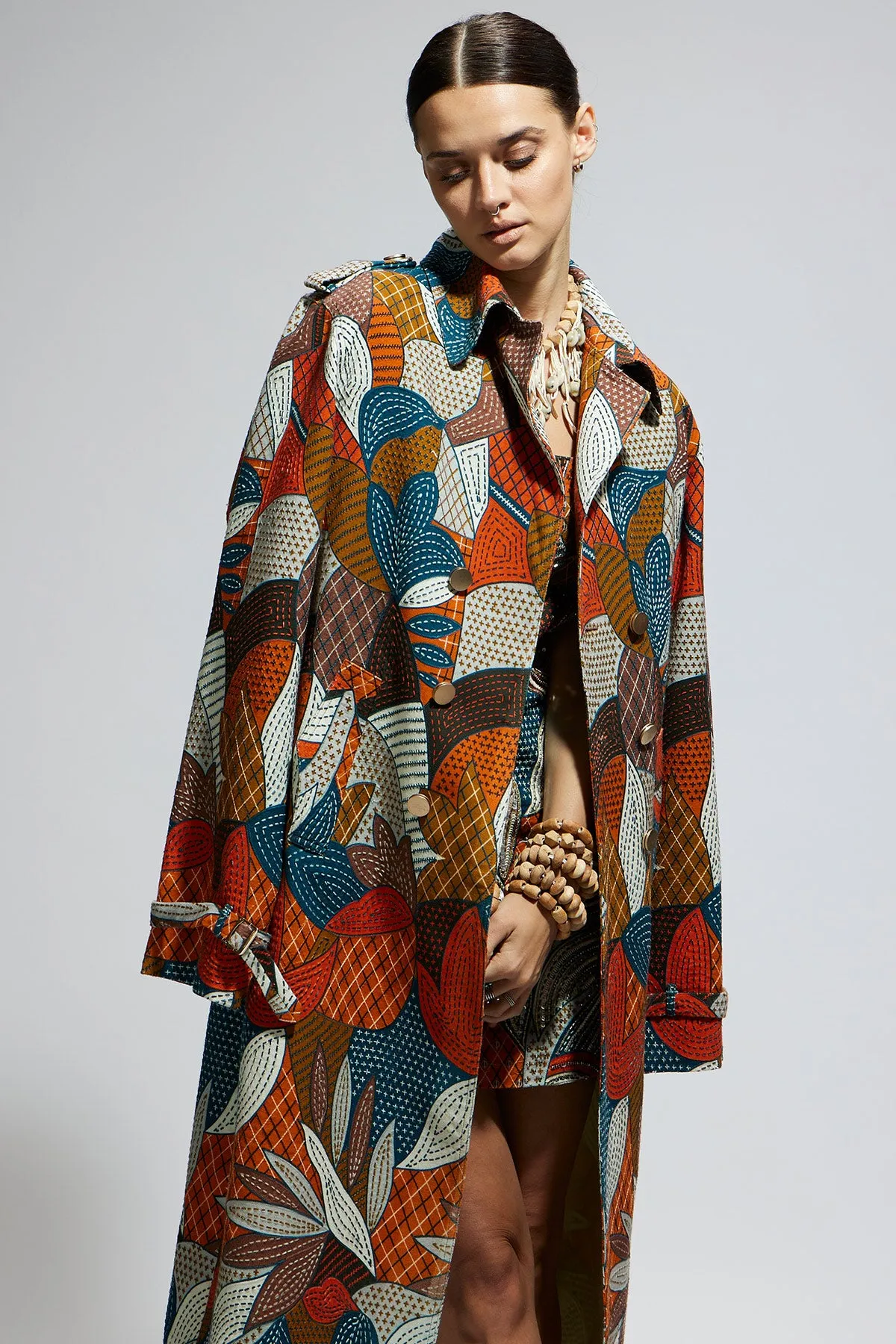 Abstract Trench Coat