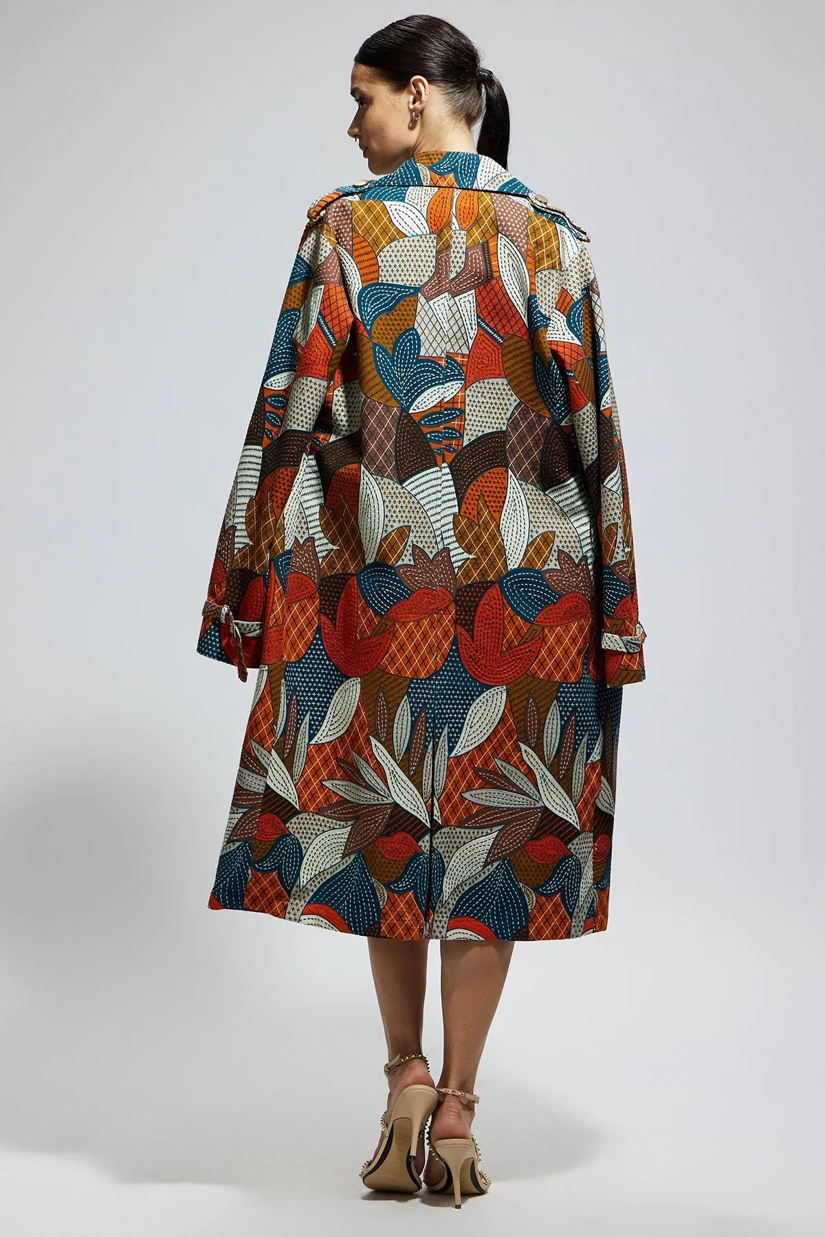 Abstract Trench Coat