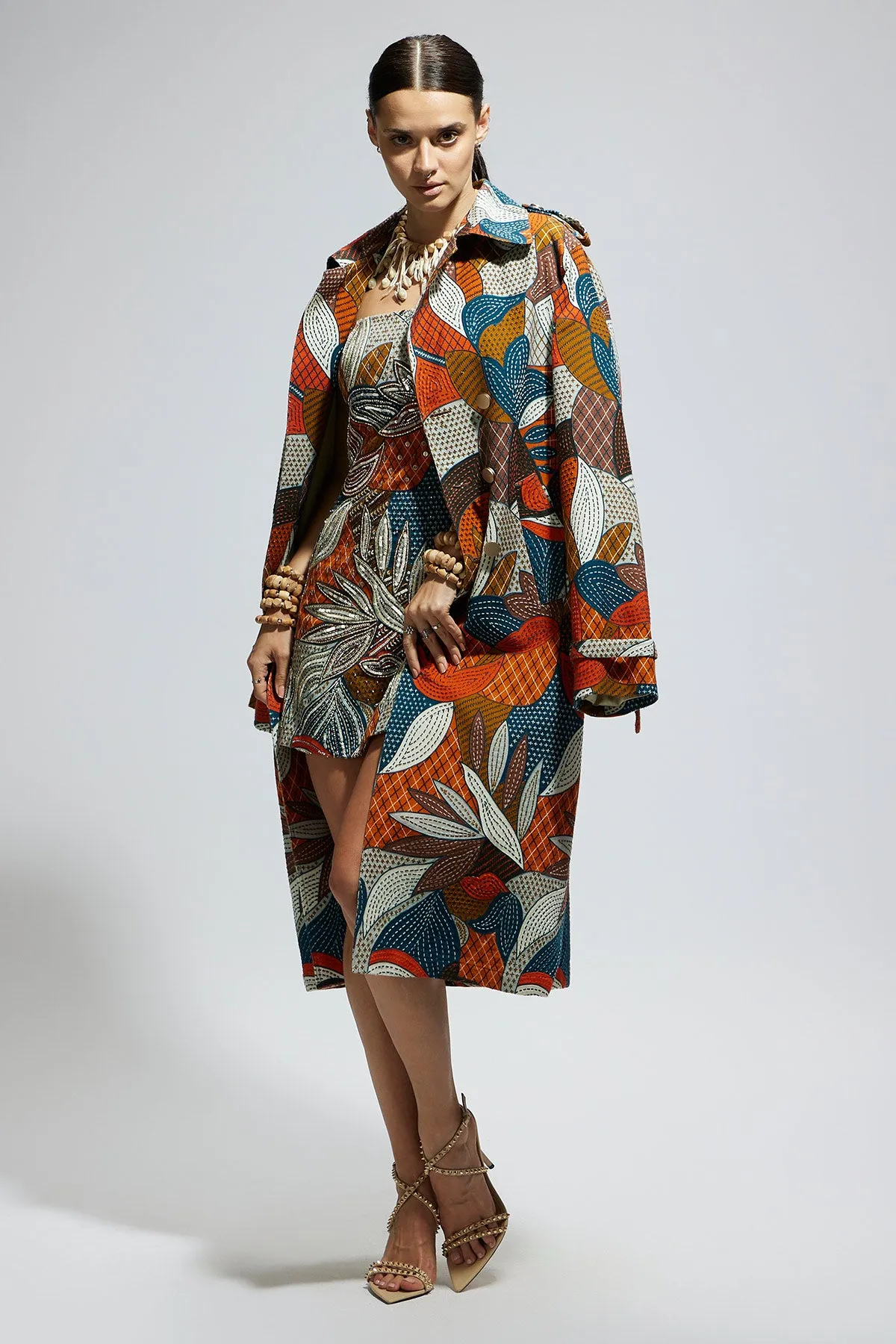 Abstract Trench Coat