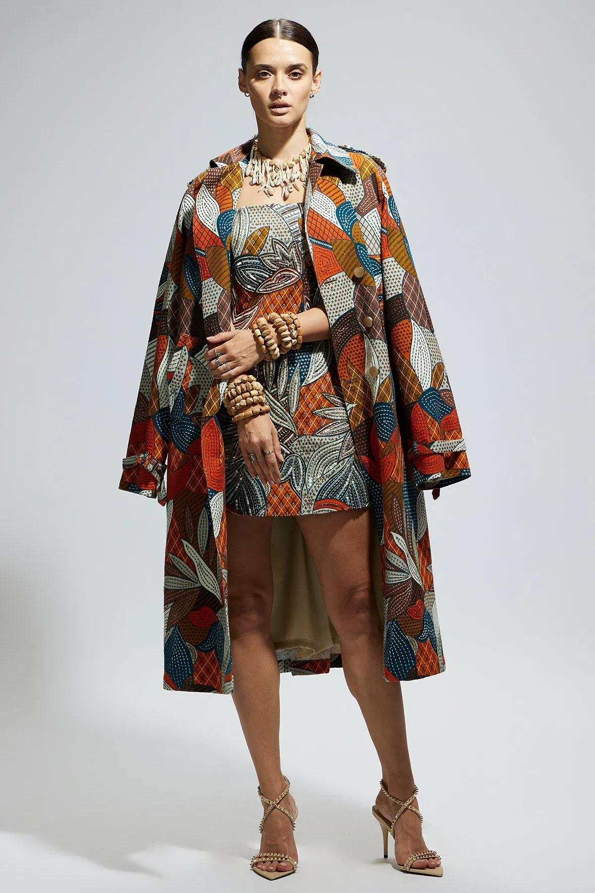 Abstract Trench Coat