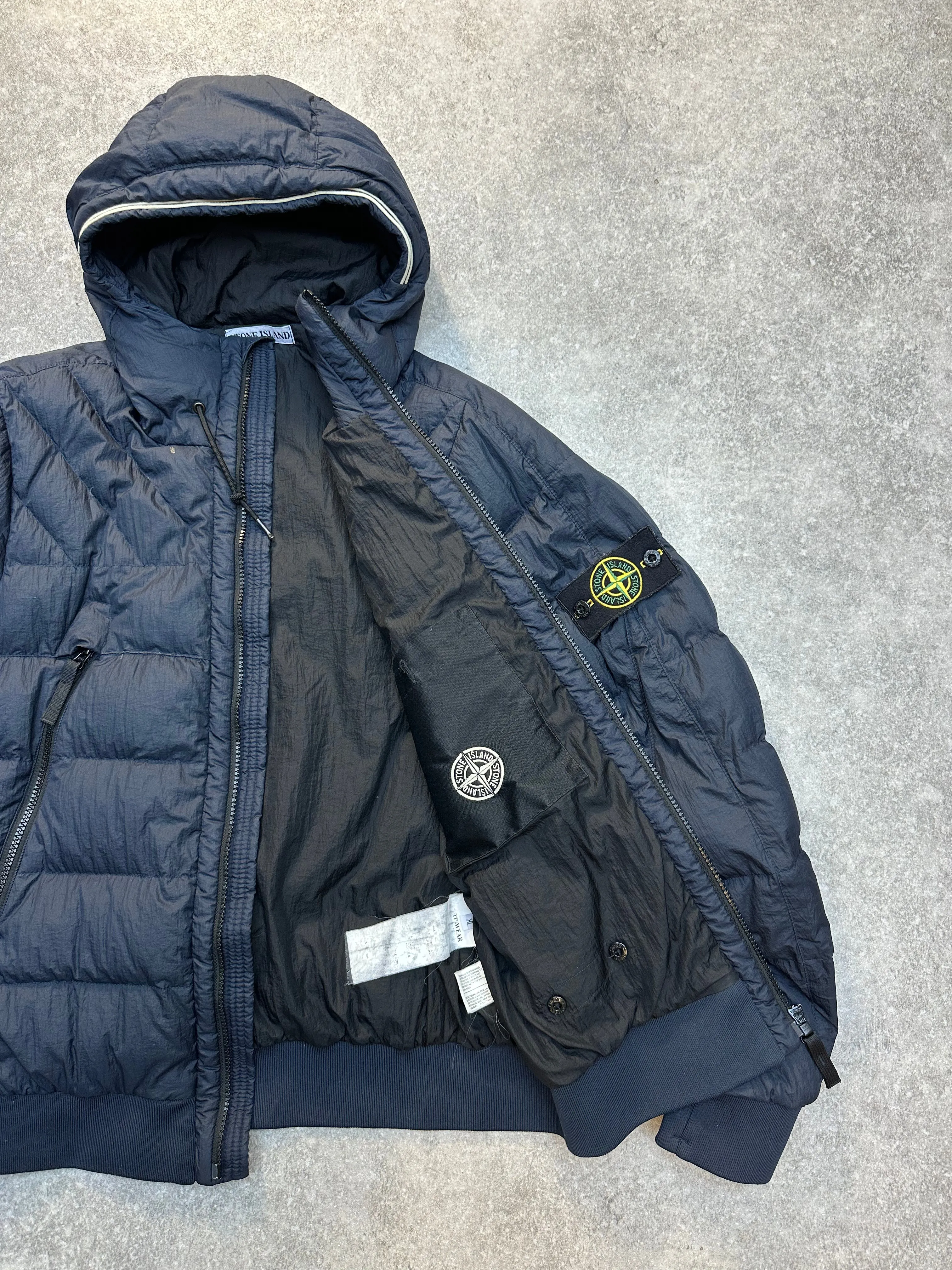 A/W 2008 Stone Island Opaque Nylon Tela Quilted Puffer Down Jacket