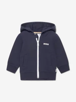 BOSS Baby Boys Zip Up Hoodie In Navy