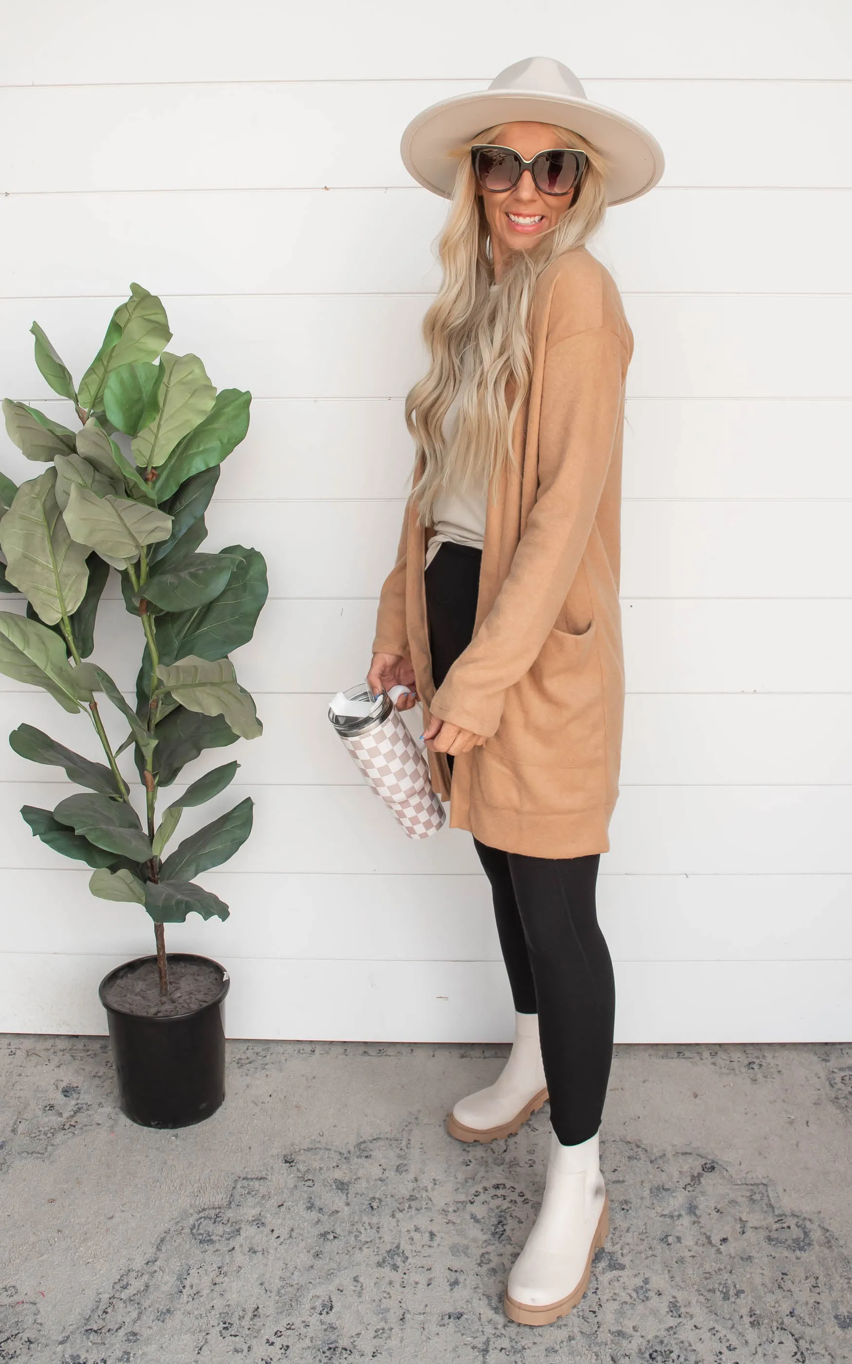 Brushed Knit Long Cardigan - Final Sale