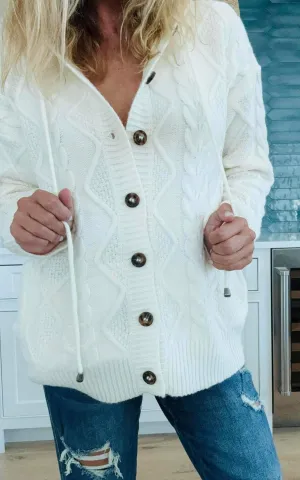 Cable Hoodie Cardigan