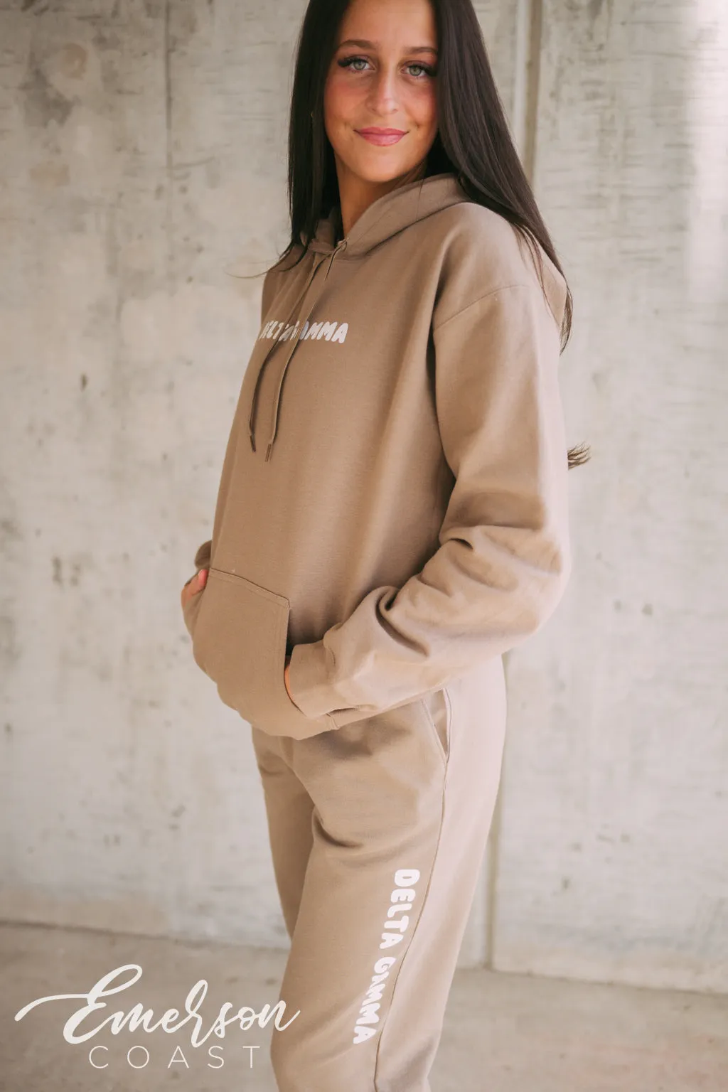 Delta Gamma Tan PR Hoodie and Jogger Set