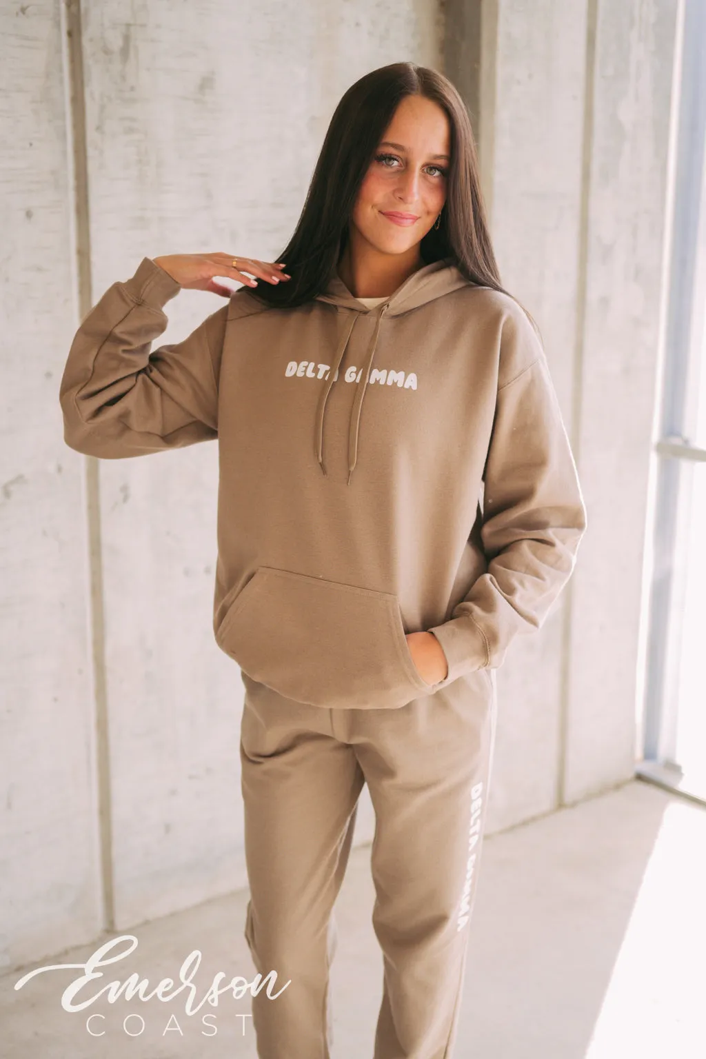 Delta Gamma Tan PR Hoodie and Jogger Set