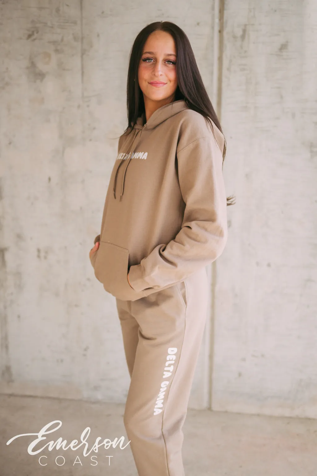 Delta Gamma Tan PR Hoodie and Jogger Set