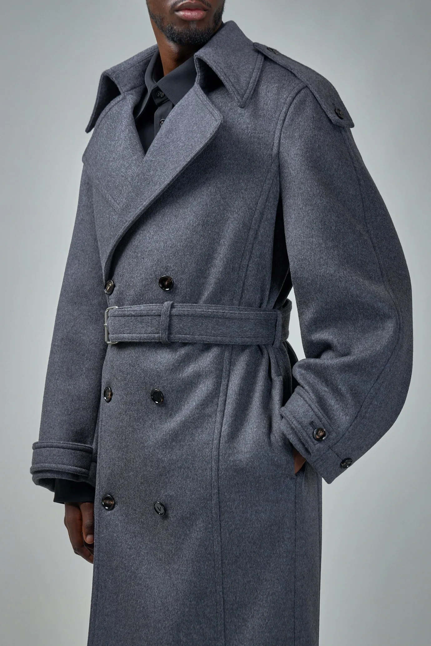 Double Face Wool Trench Coat