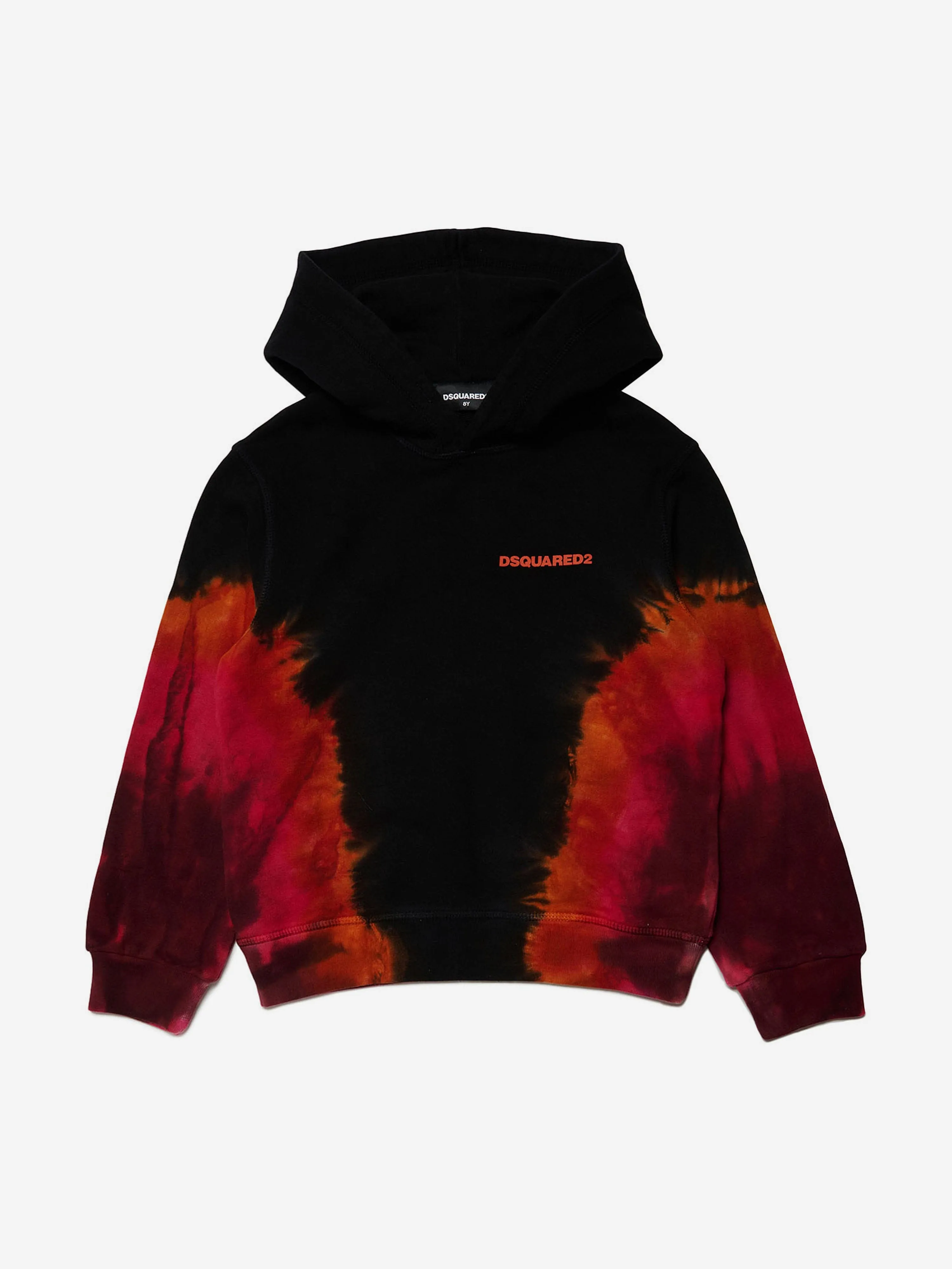 Dsquared2 Boys Tie-Dye Logo Hoodie in Black