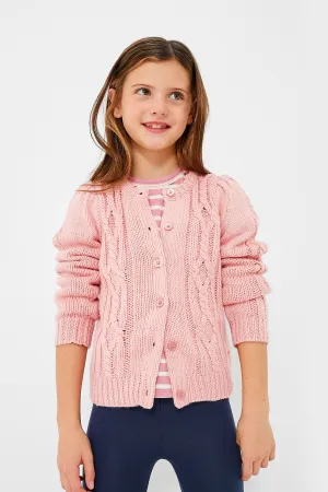 Dusty Rose Cable Constance Sweater