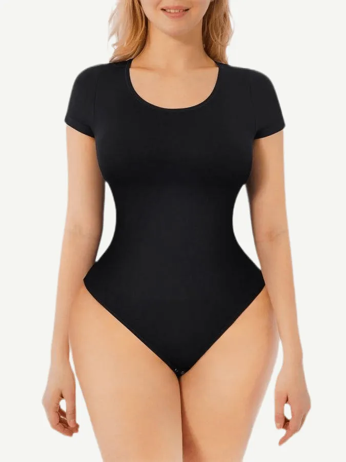 Every-Day Short Sleeved Bodysuit Thong