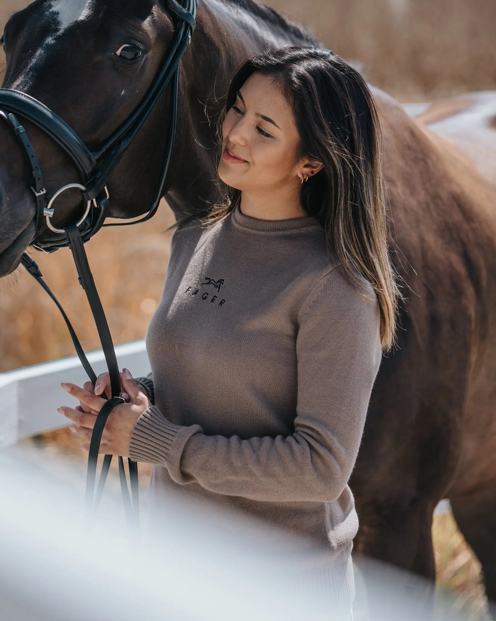 Fager Emily Crew Neck Sweater Unisex Beige