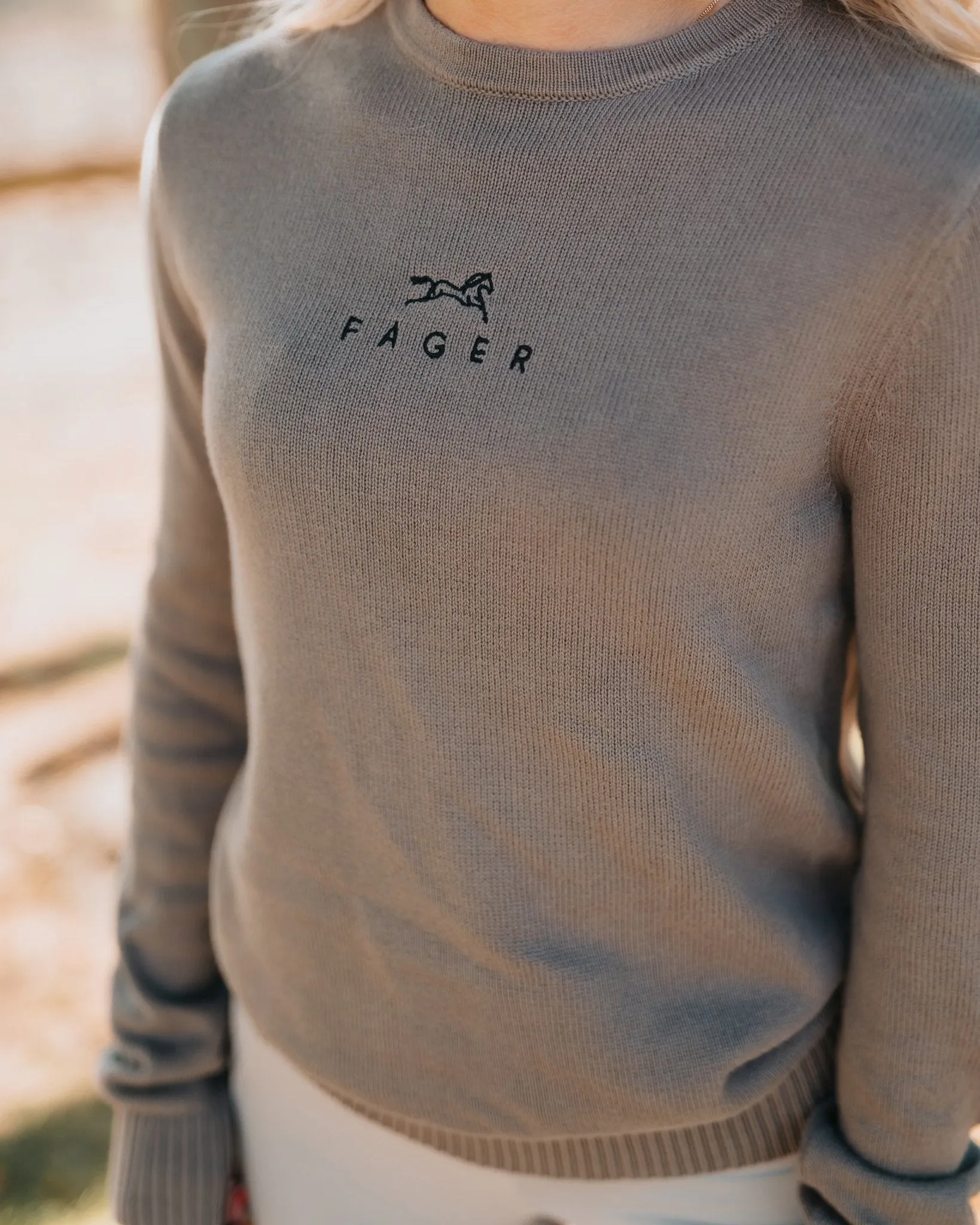 Fager Emily Crew Neck Sweater Unisex Beige