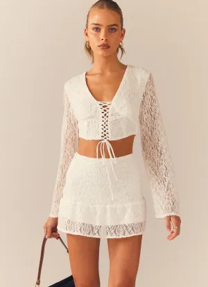 Free & Wild Lace Top - Ivory