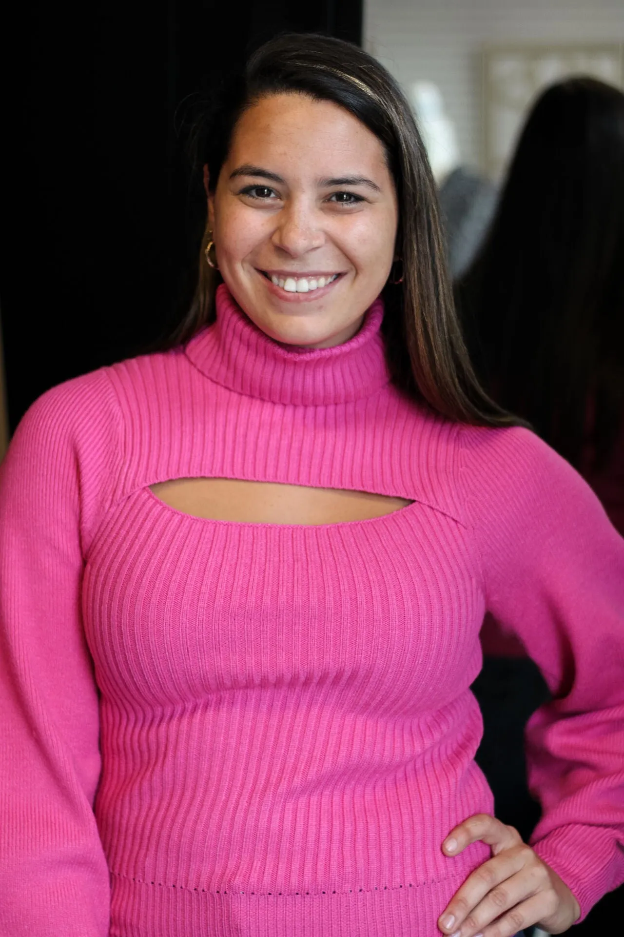 Fuschia sweater by Elan