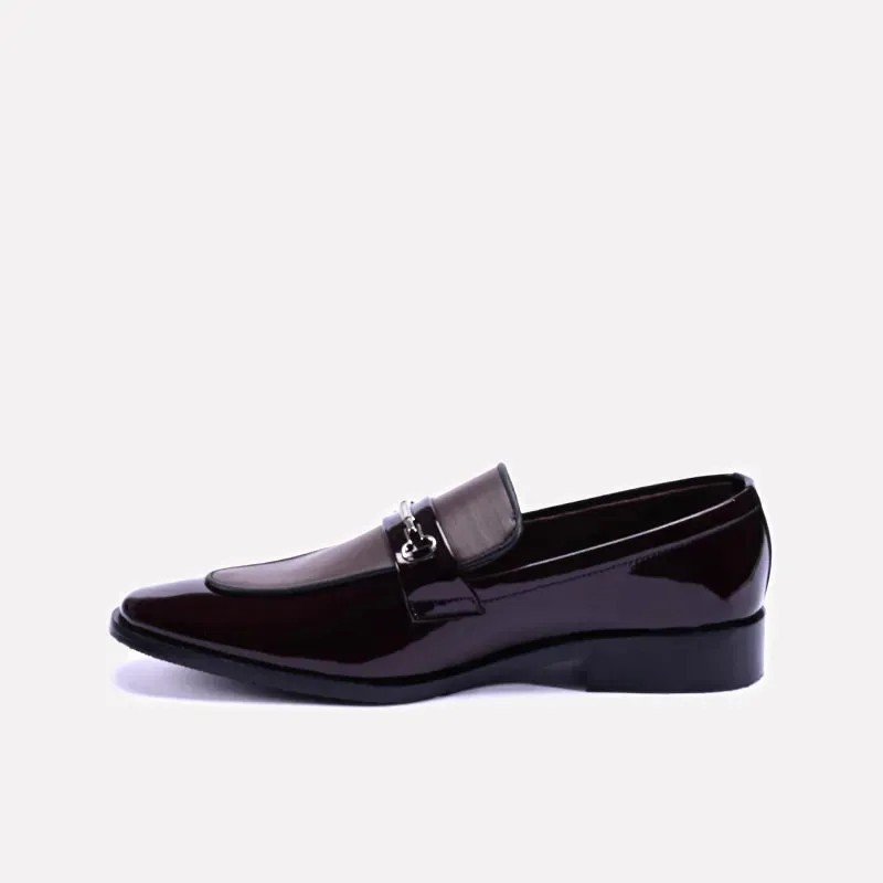 Gareth Maroon Glossy Dress Shoes 0111132