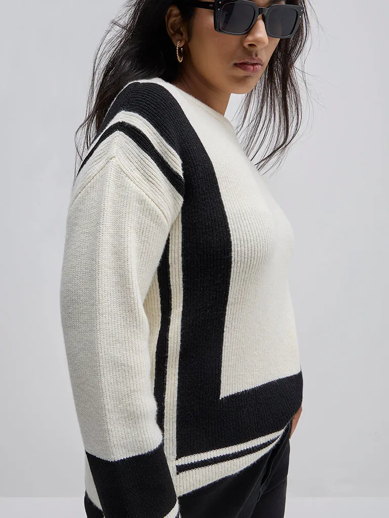 Gia Off-White Knitted Sweater