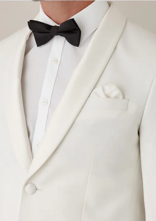 Gibson Spectre White Satin Shawl Collar Dinner Jacket