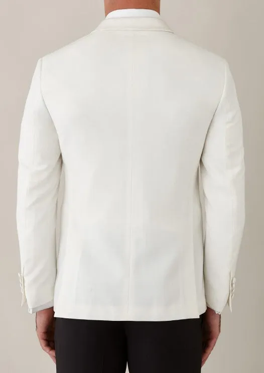 Gibson Spectre White Satin Shawl Collar Dinner Jacket