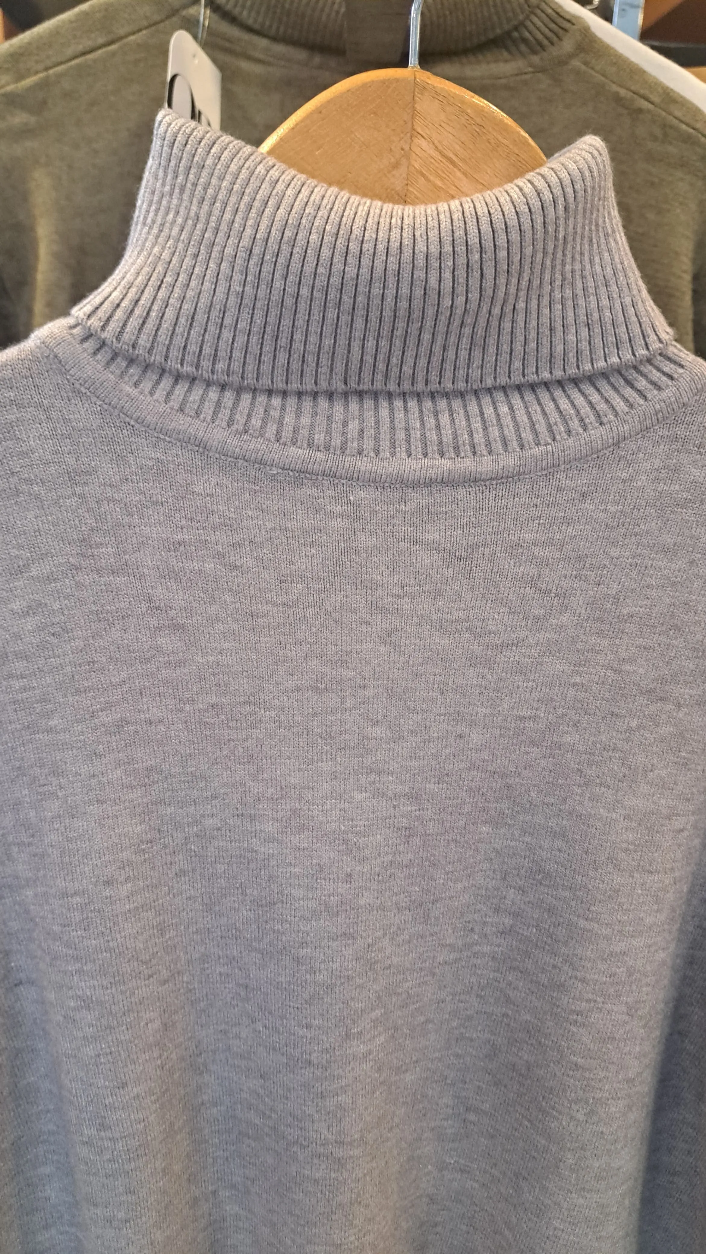 Grey Turtle Neck Sweaters (High Neck)