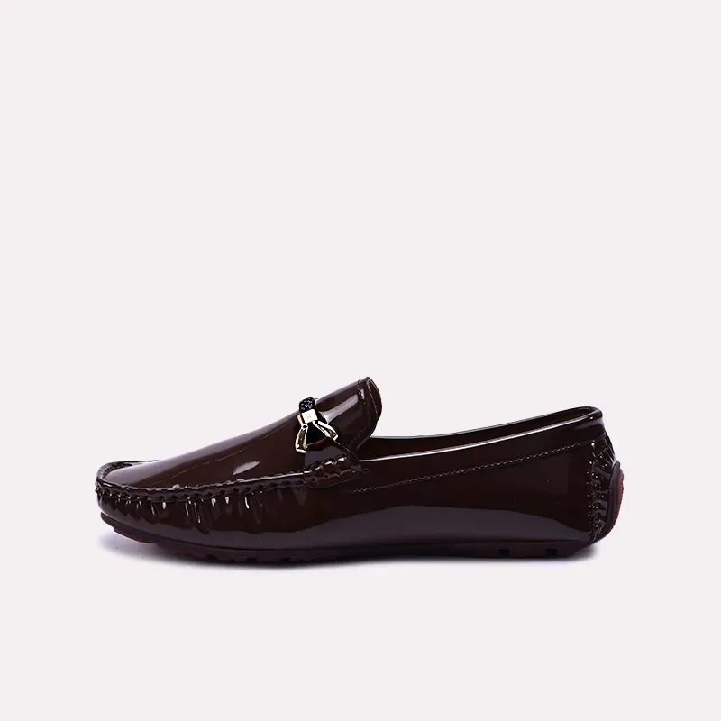 Griffith Brown Glossy Horsebit Loafers 0130870