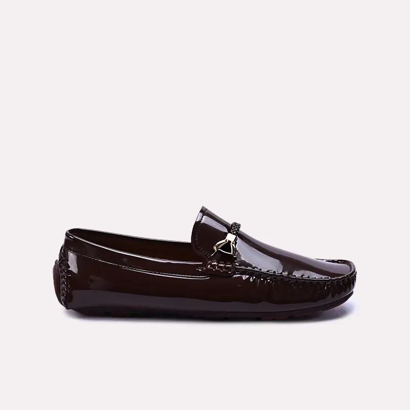 Griffith Brown Glossy Horsebit Loafers 0130870