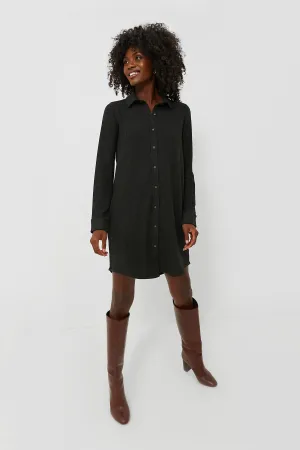 Heathered Black Twill Legend Sweater Dress