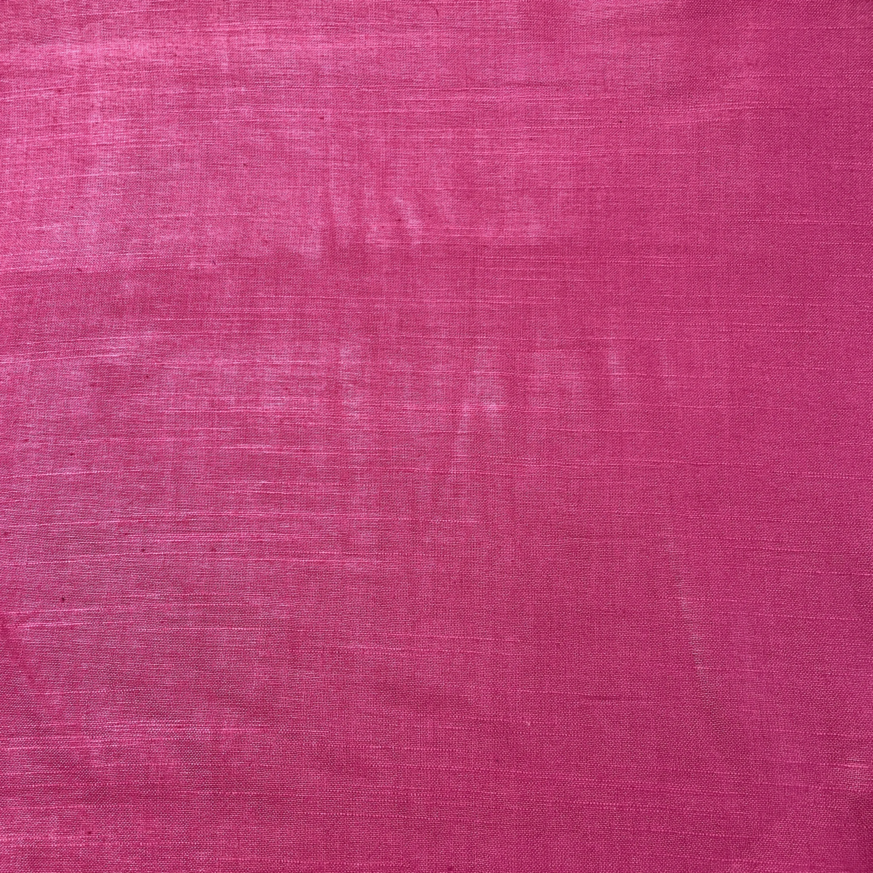 Hot Pink Solid Cotton Khadi Fabric