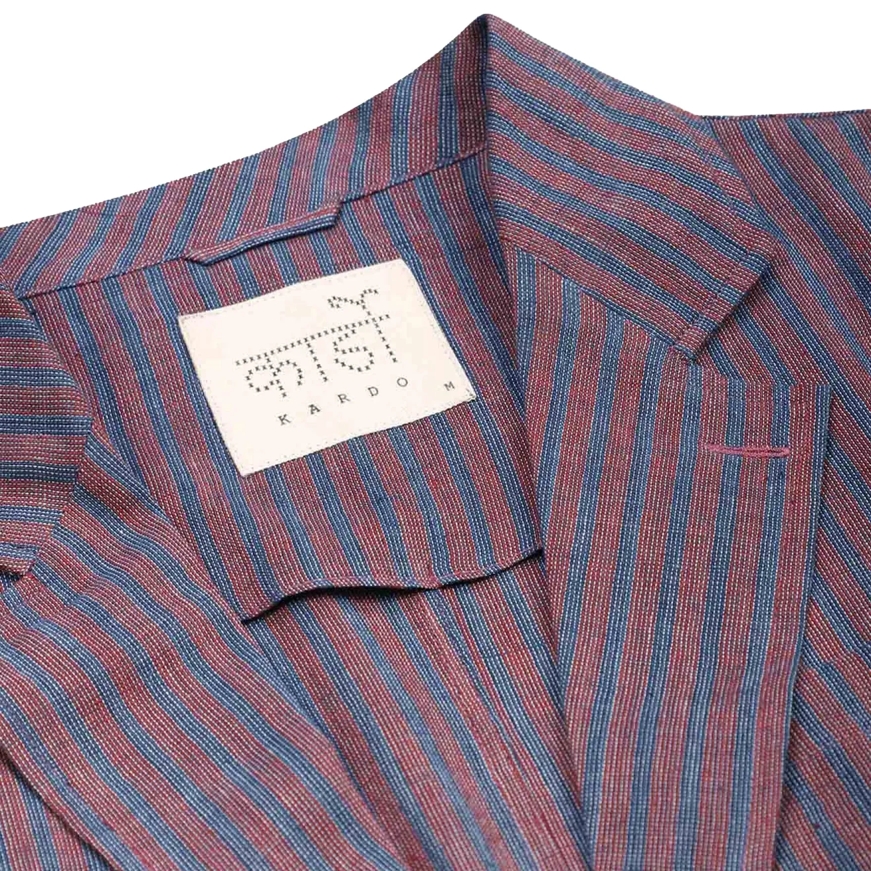 Hugh Handwoven Blazer - Stripe Red