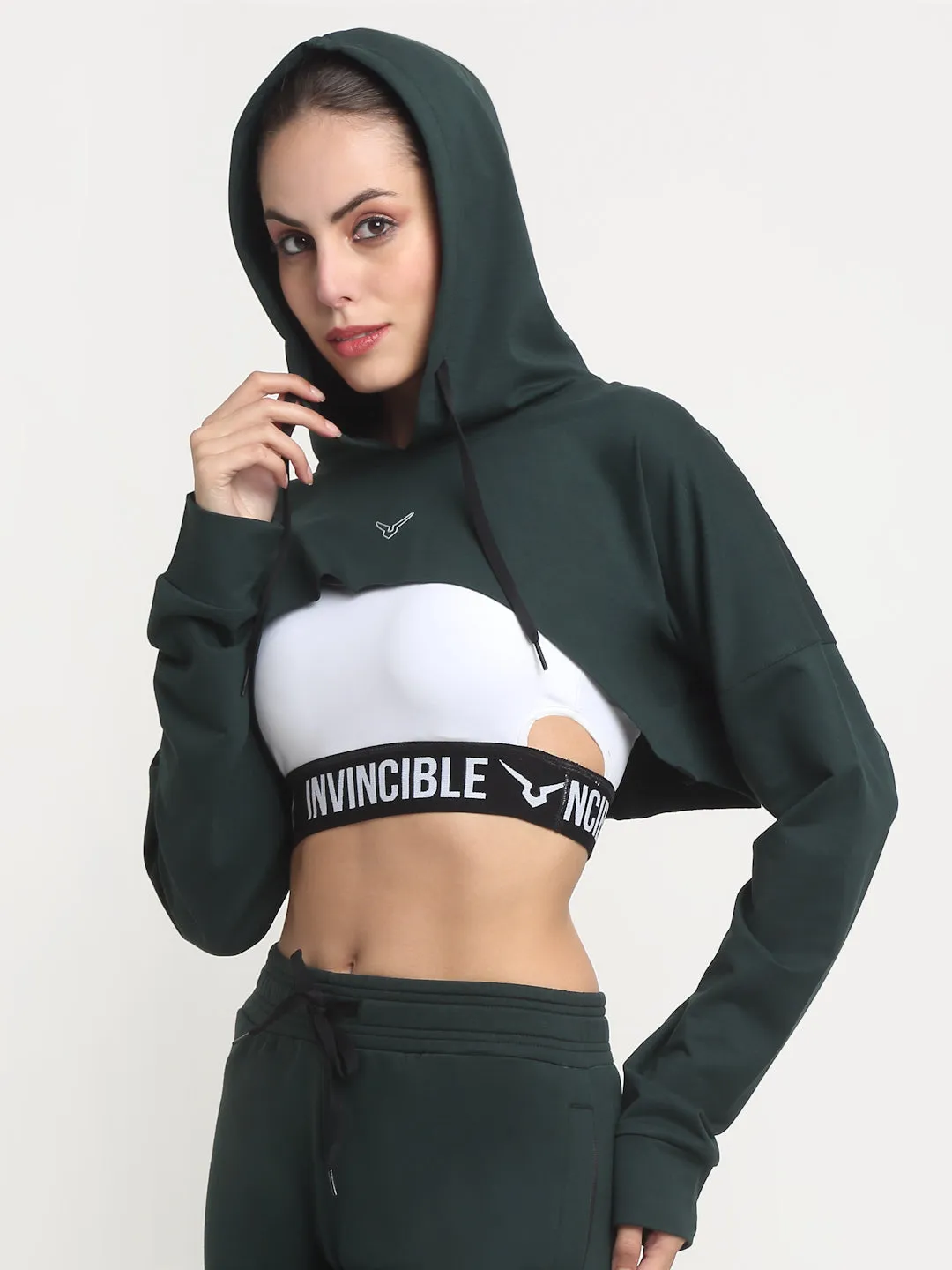 Invincible Women's Crop Hoody