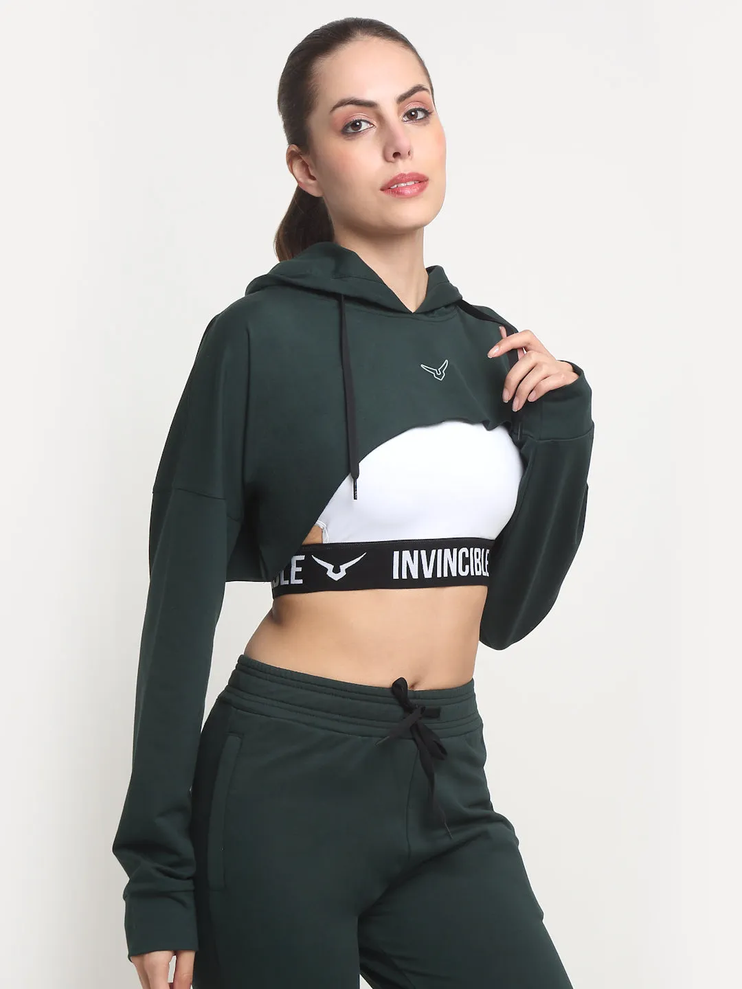 Invincible Women's Crop Hoody