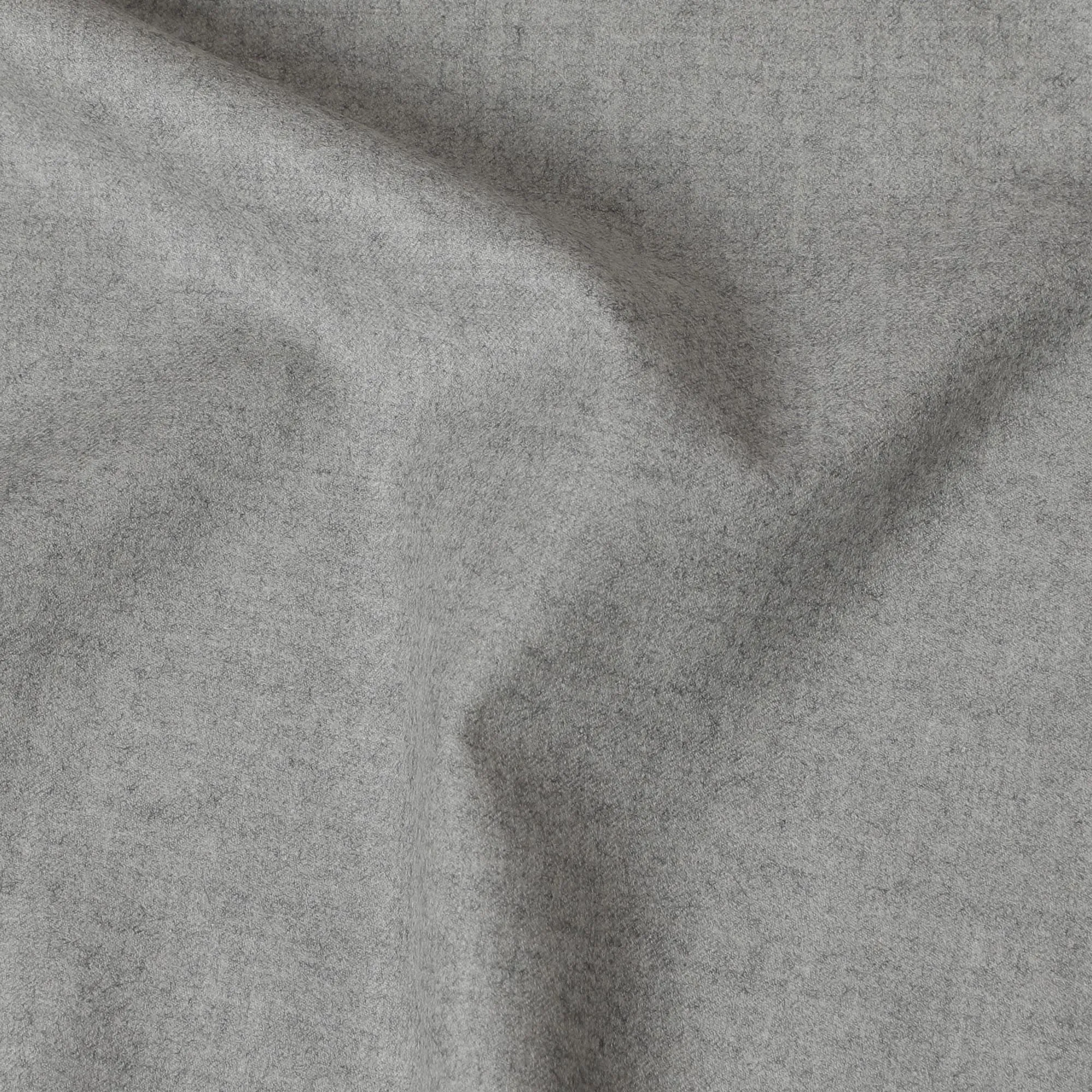 Italian Blended Flannel Wool Jacketing Fabric – 150cm, Light Grey -D17545