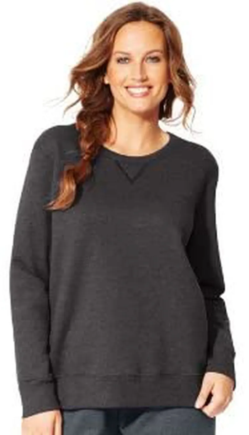 Just My Size Women's Plus-Size EcoSmart Sweatshirt with V-Notch