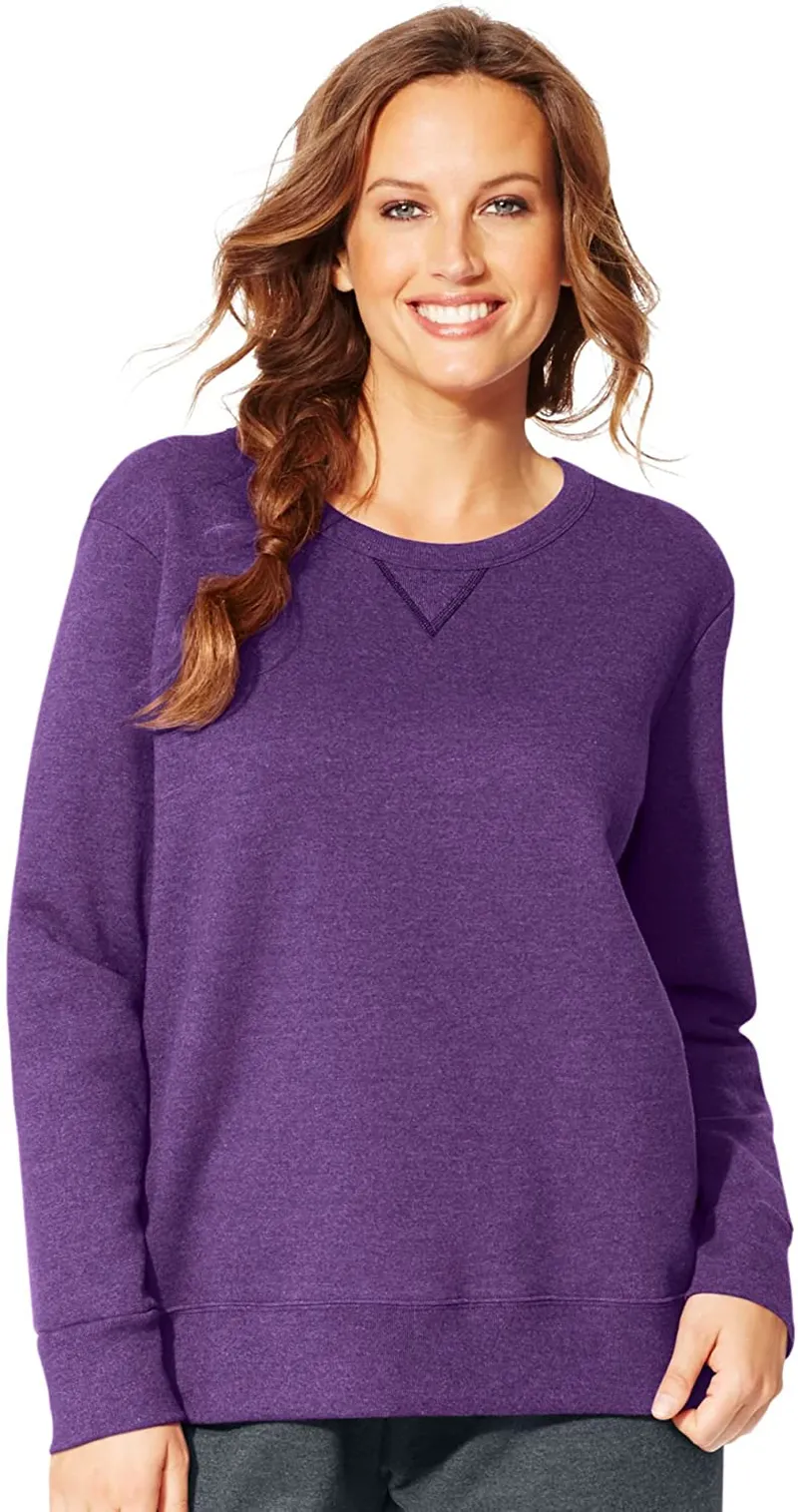 Just My Size Women's Plus-Size EcoSmart Sweatshirt with V-Notch