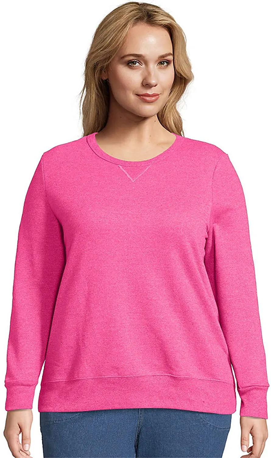 Just My Size Women's Plus-Size EcoSmart Sweatshirt with V-Notch