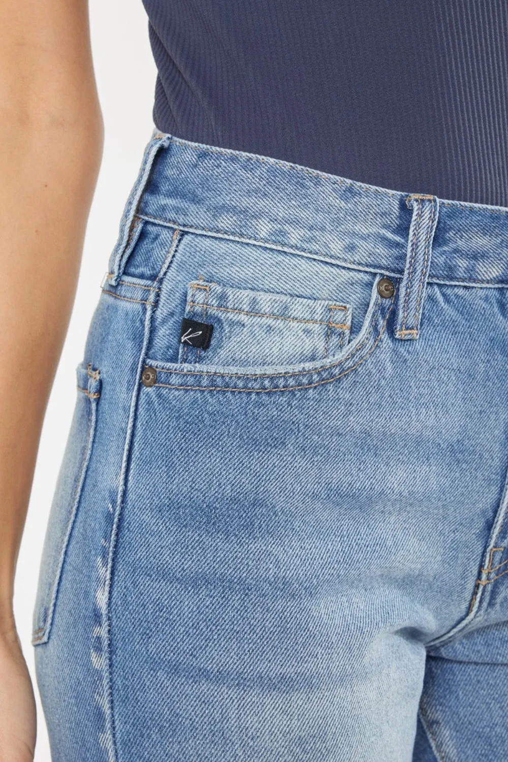 Karen - High Waist Chewed Up Straight Mom Jeans - Exclusively Online