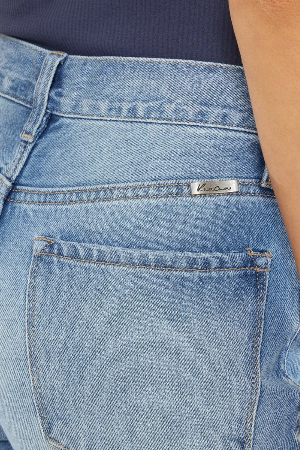 Karen - High Waist Chewed Up Straight Mom Jeans - Exclusively Online