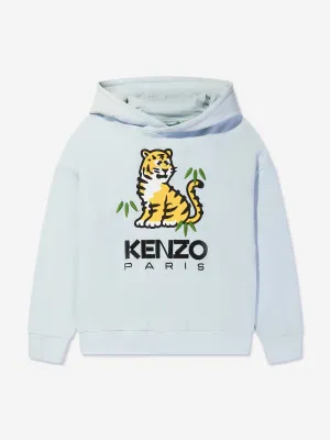 KENZO Boys Kotora Print Hoodie in Blue