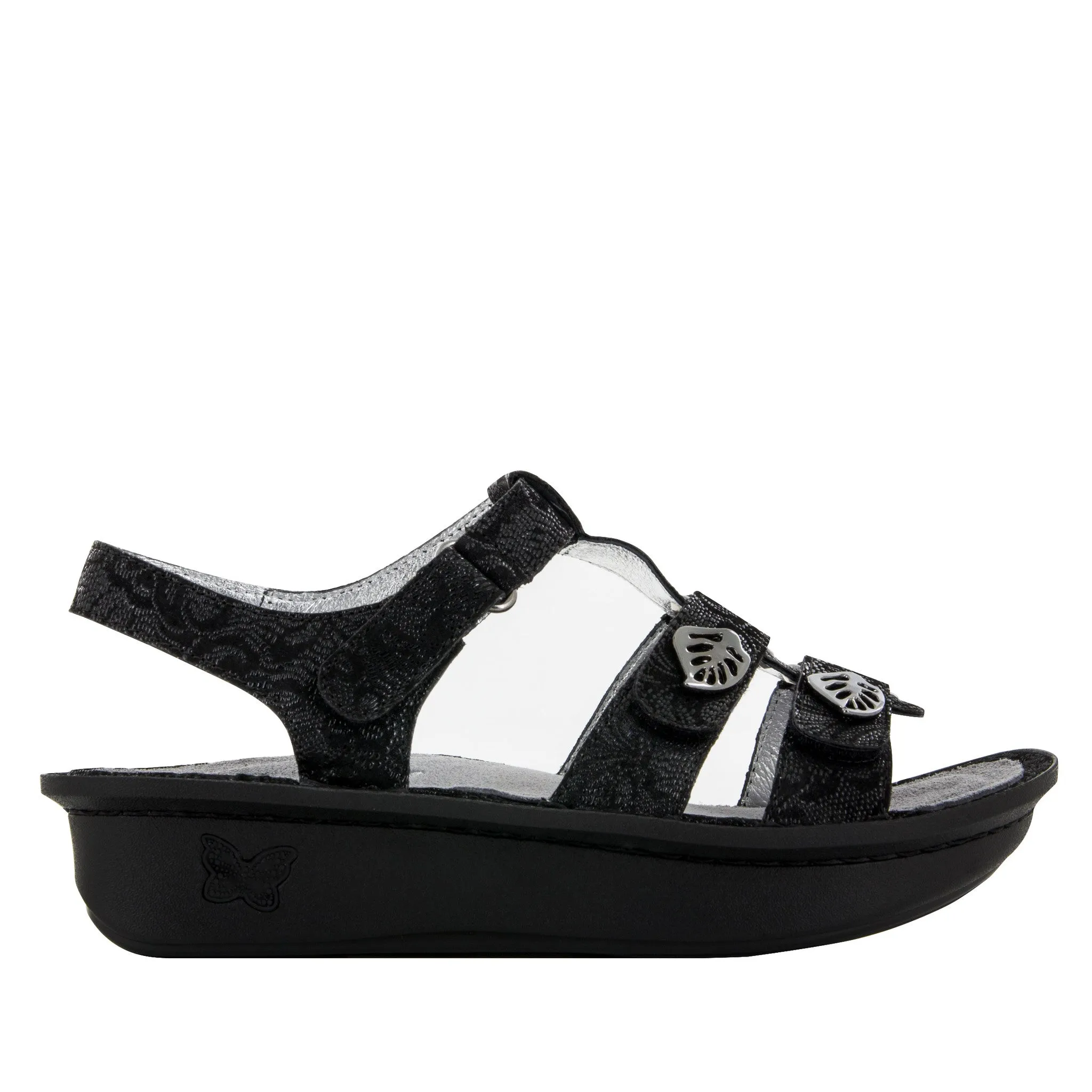 Kleo Black Leaf Sandal