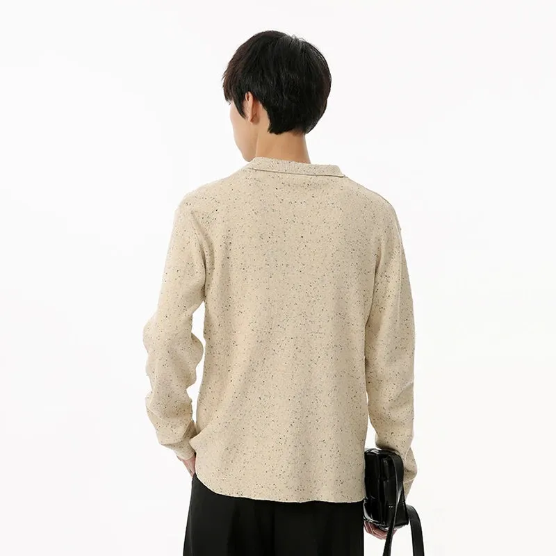 Korean Style Men's Cardigan Solid Color Single Breasted Menwear Turn-down Collar Casual Male Sweater Simple 9C6937