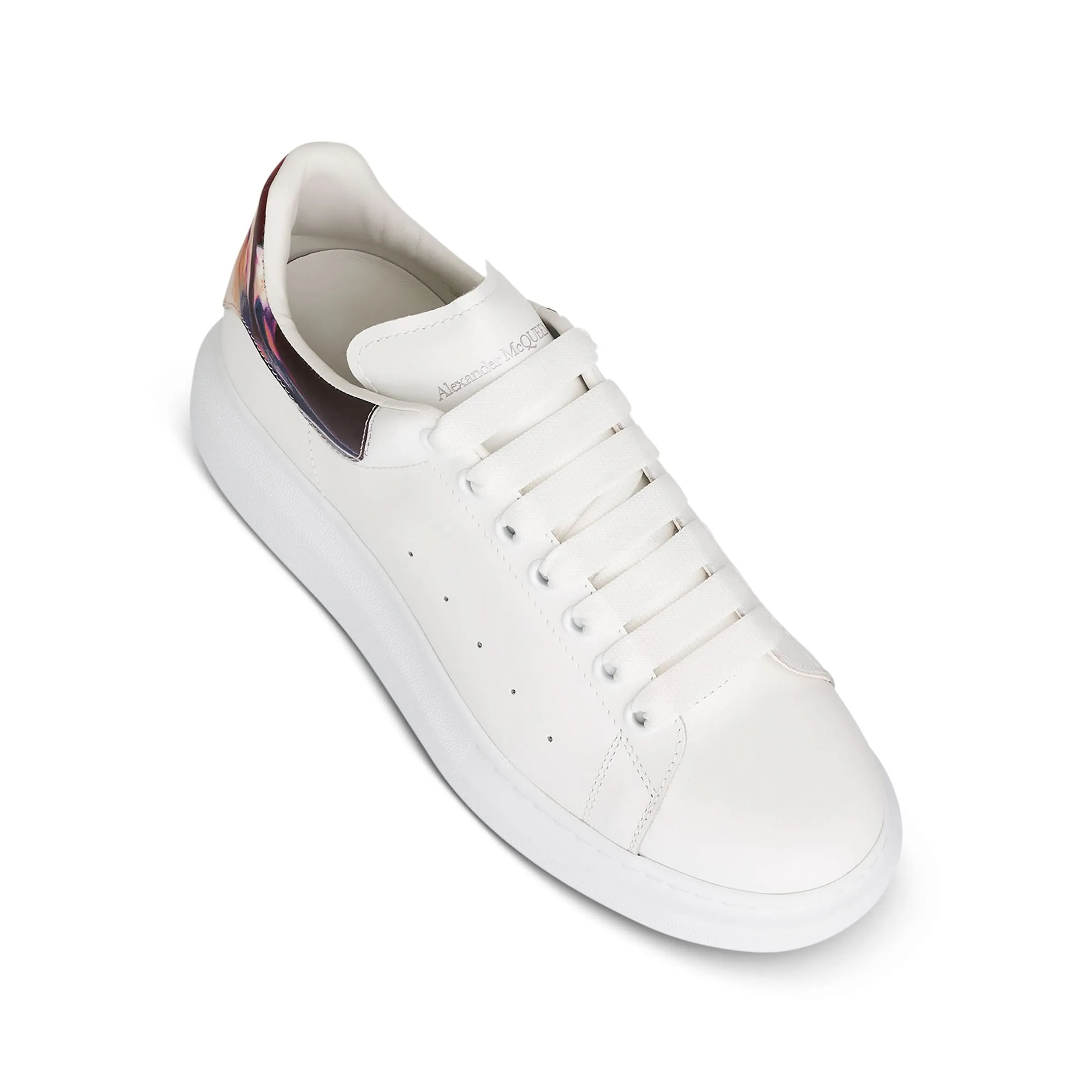 Larry Oversized Iris Print Sneaker in White