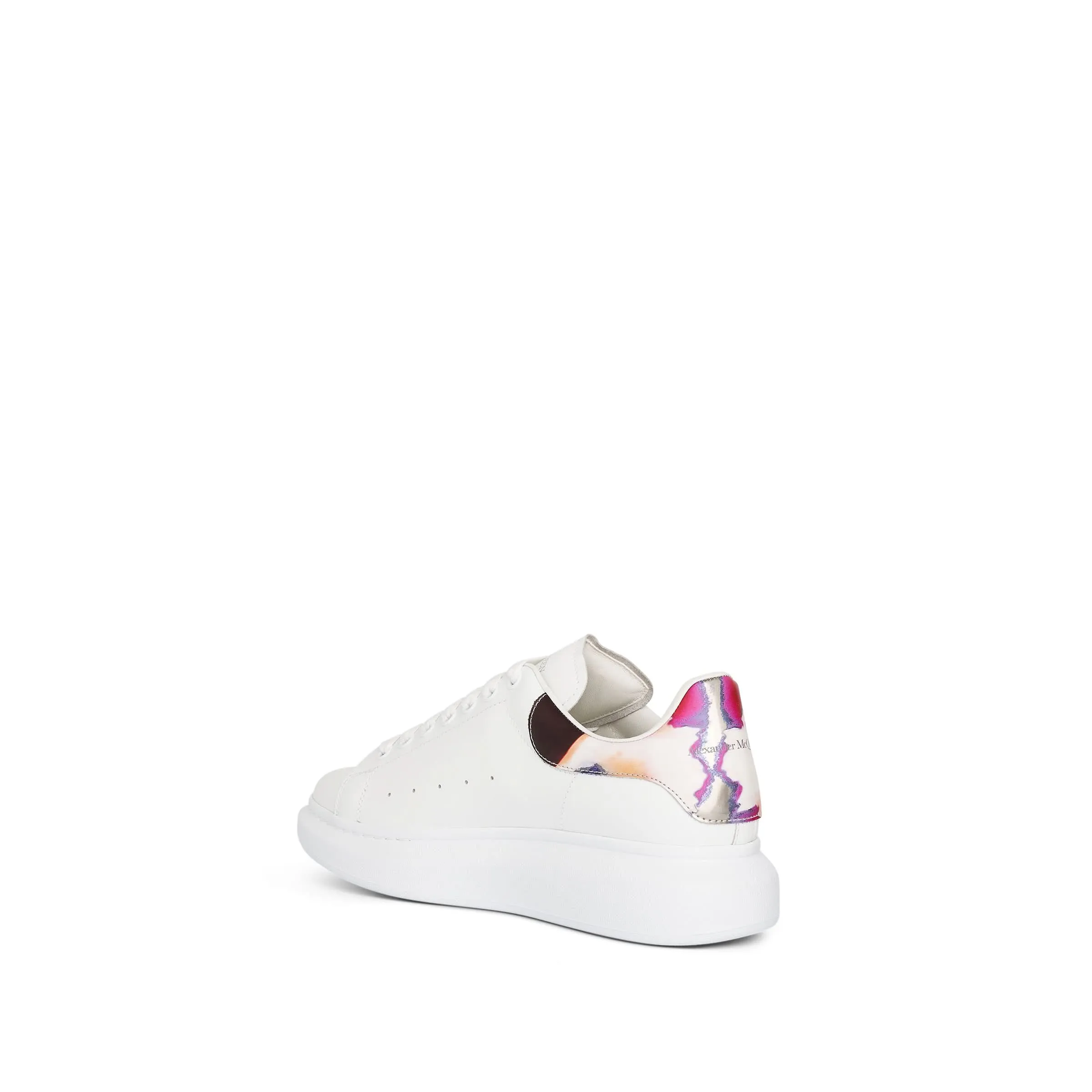 Larry Oversized Iris Print Sneaker in White