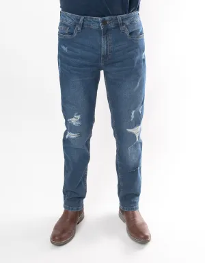 MEN'S STAMPEDE RIPPED STRAIGHT FIT JEANS