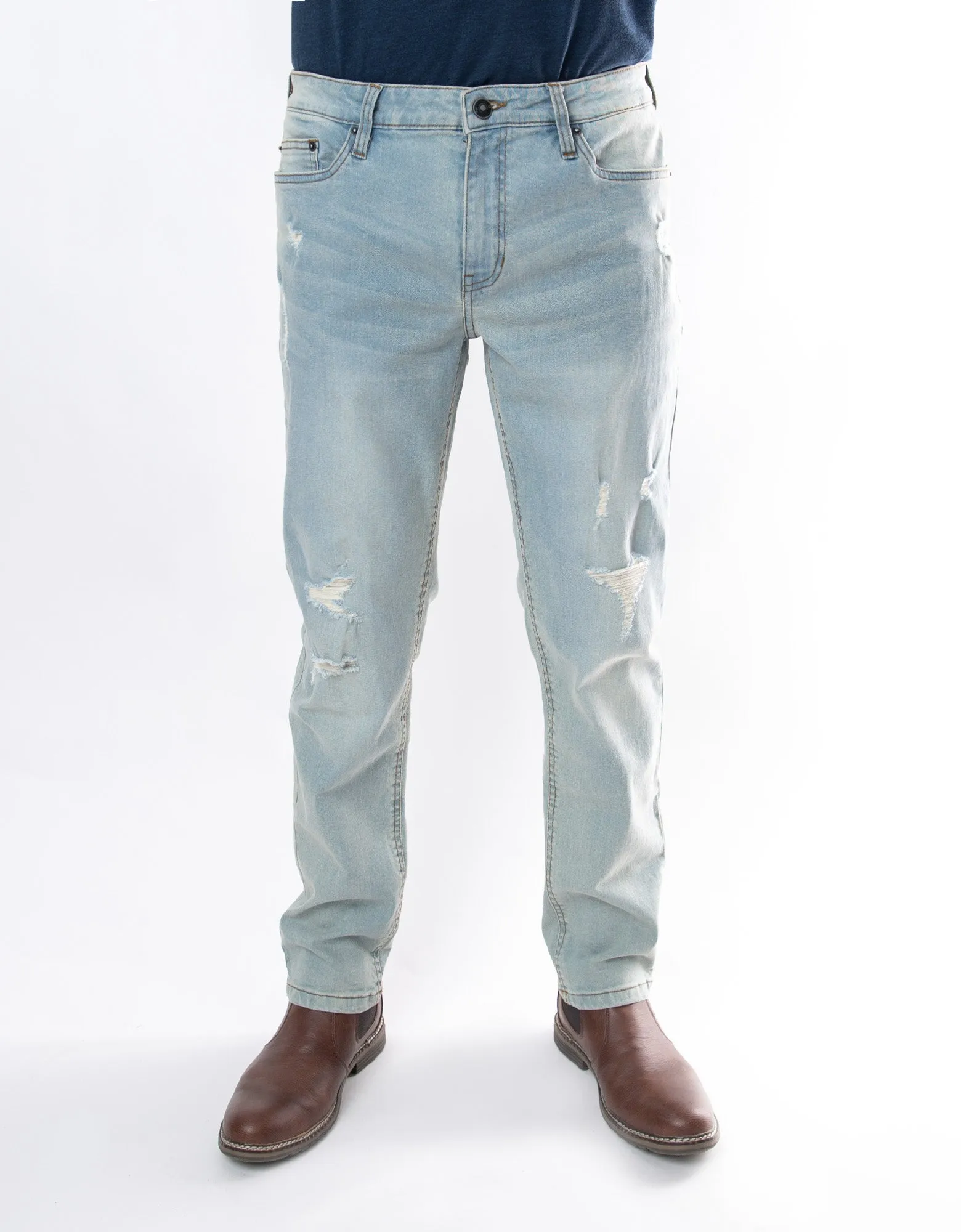 MEN'S STAMPEDE RIPPED STRAIGHT FIT JEANS