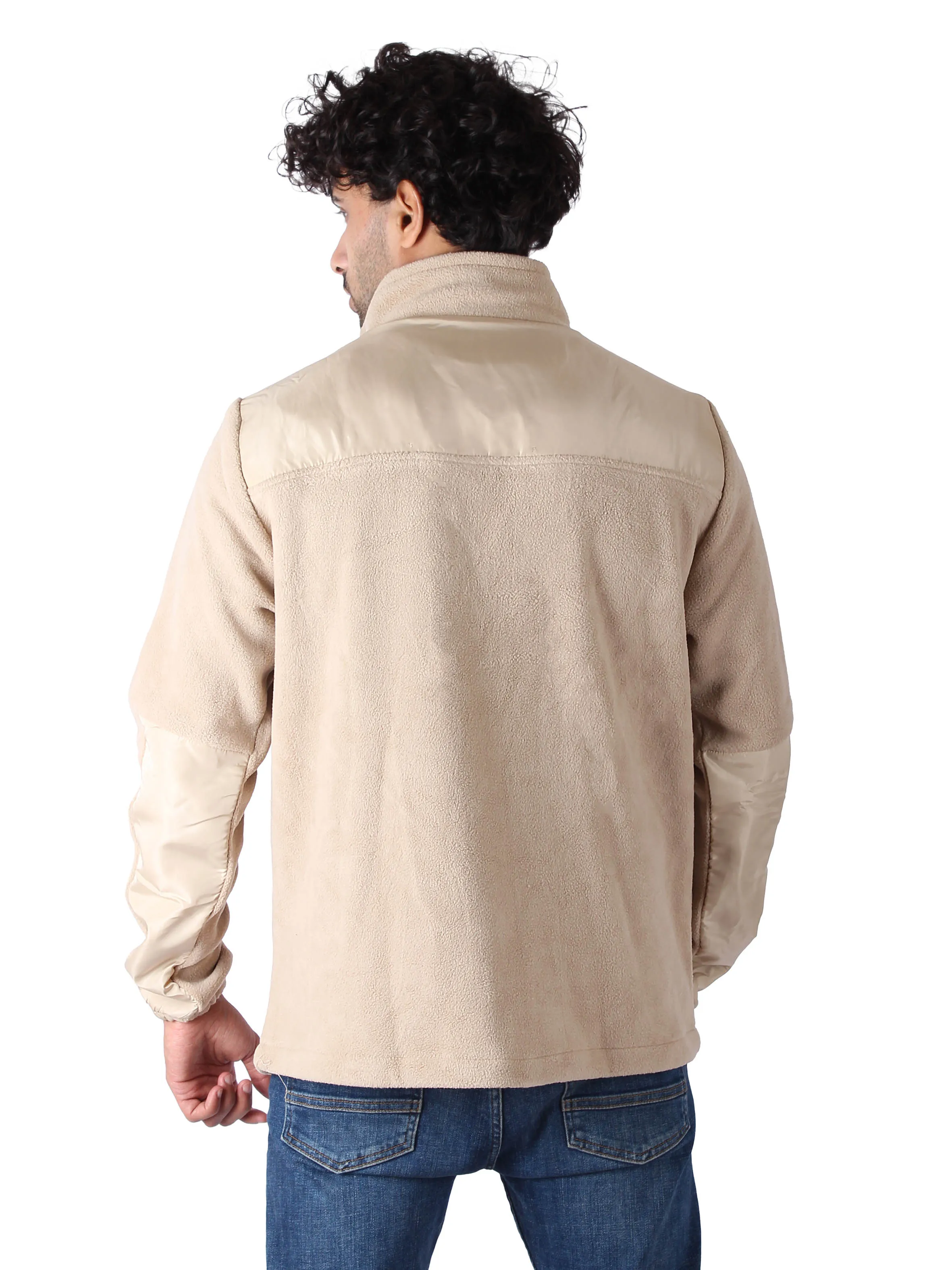 Polar Fleece Sweater Quarter Zip - Men - Beige