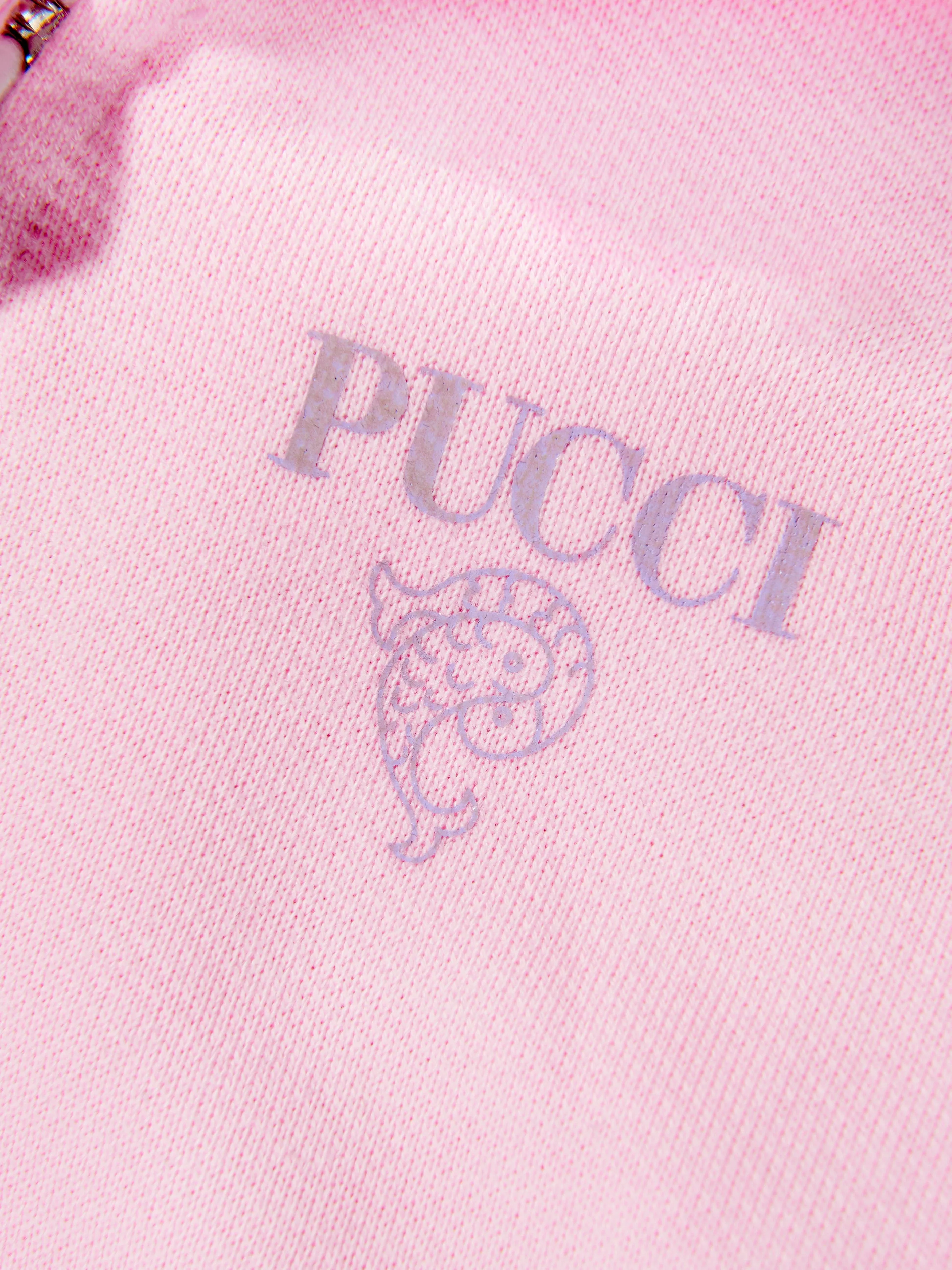 Pucci Baby Girls Zip Up Hoodie in Pink