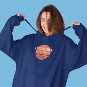 "Hour by Hour" Hoodie - Navy/Orange