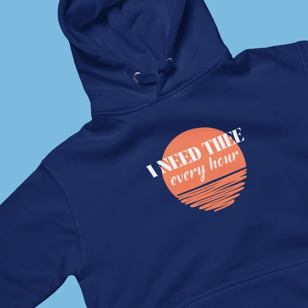 "Hour by Hour" Hoodie - Navy/Orange