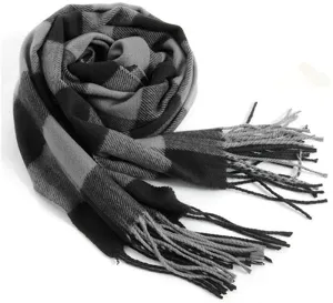 Rdylymx Men'S Scarves Classic Arrival Winter Plaid Scarf Tassel Edge Soft Warm Scarf