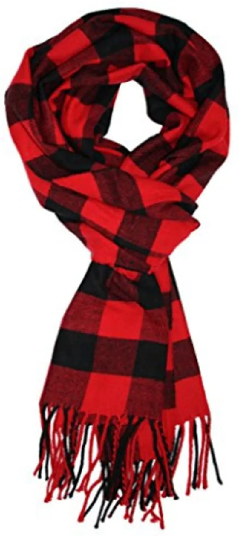 Rdylymx Men'S Scarves Classic Arrival Winter Plaid Scarf Tassel Edge Soft Warm Scarf